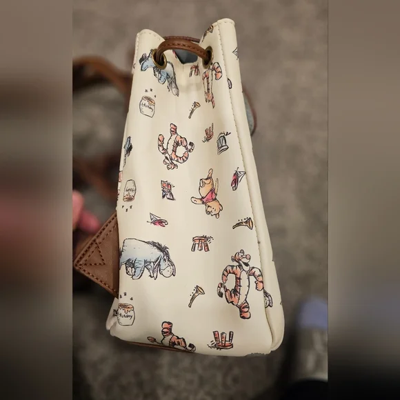 Loungefly Disney Winnie Pooh Character Cream & Brown Print Backpack - Picture 4 of 16